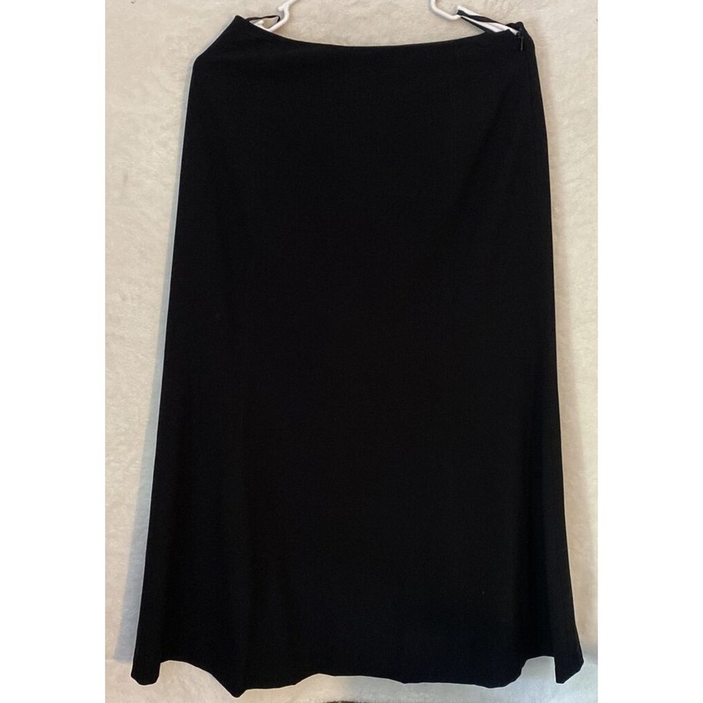 Laura Ashley Long Maxi Skirt Women's Size 4 Black Full Lined Zipper Back